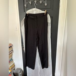 Black satin H&M pants, never worn, size 14
